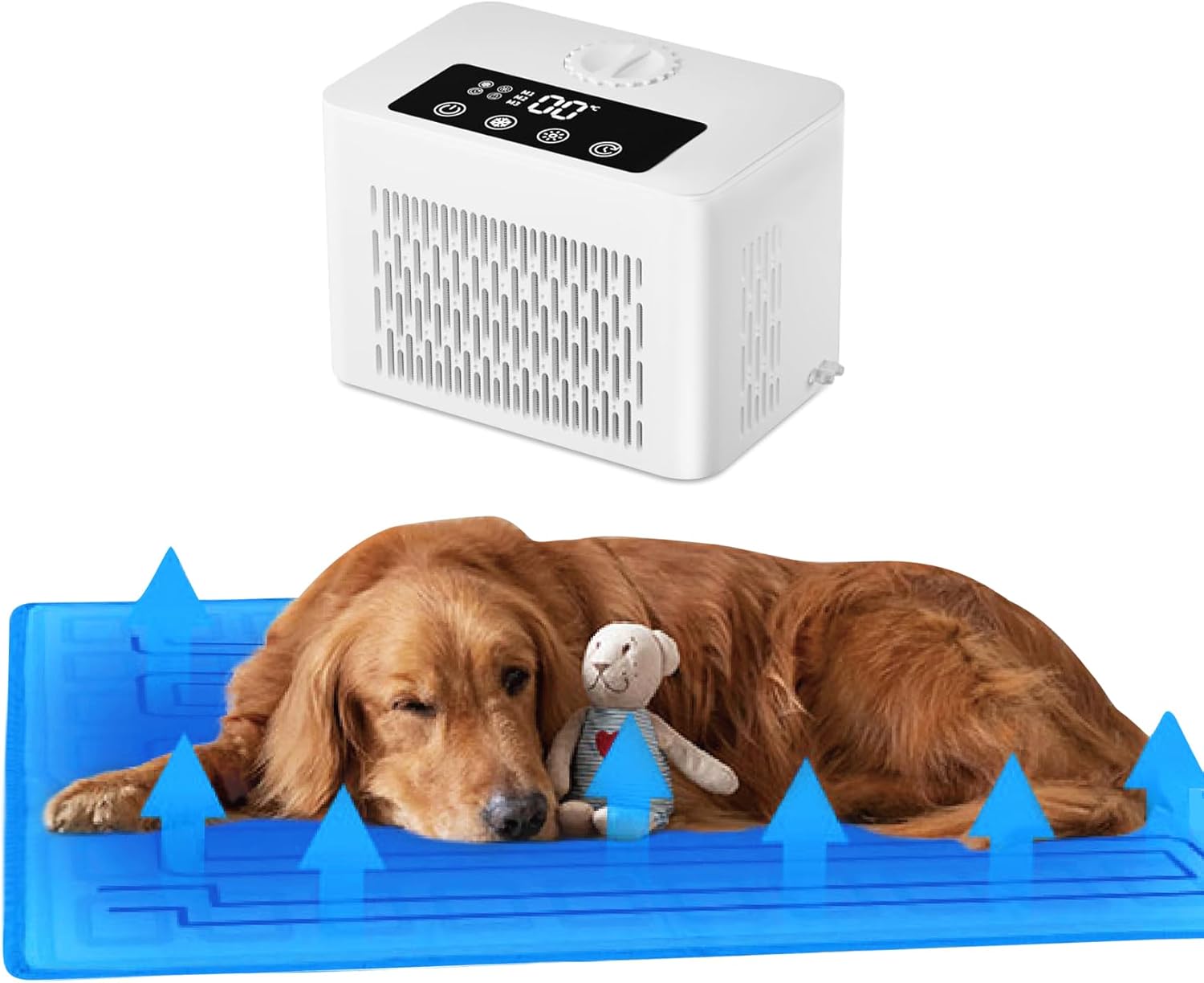 2025 Smart Dog Cooling Mat & Heating Pad 2-in-1 - XL 24''x17'' Cooling Mat for Dogs & Cats with Auto Shutoff Timer Lock, Dual-Sided Washable Pet Cool Pad for Year-Round Comfort (59F-113F)