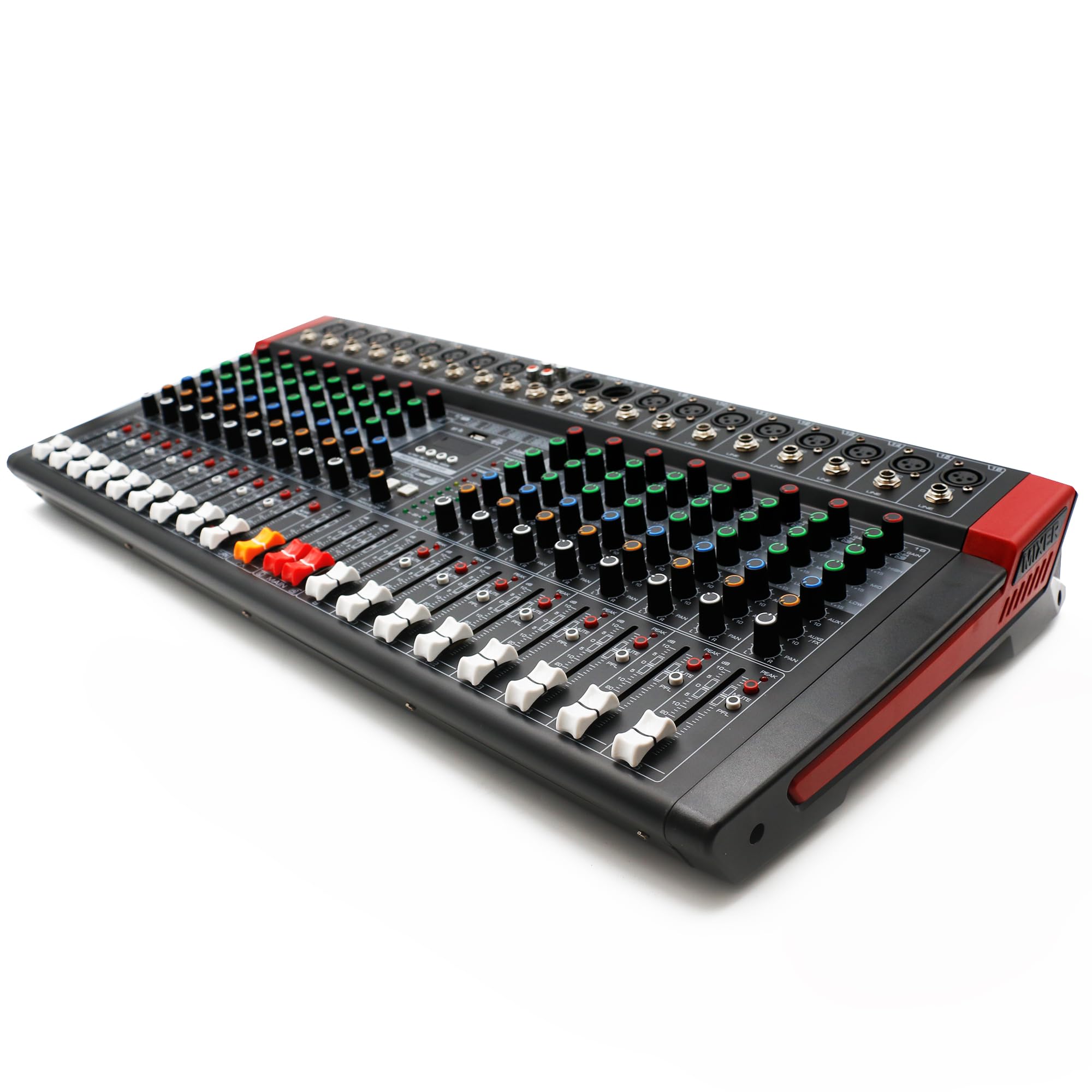 Mixer Audio/Scheda Audio 16 canali, multieffetto DSP, interfaccia USB, Lettore MP3 integrato per riprodurre e registrare, Connettività Bluetooth (EVOMIX-16-USB)