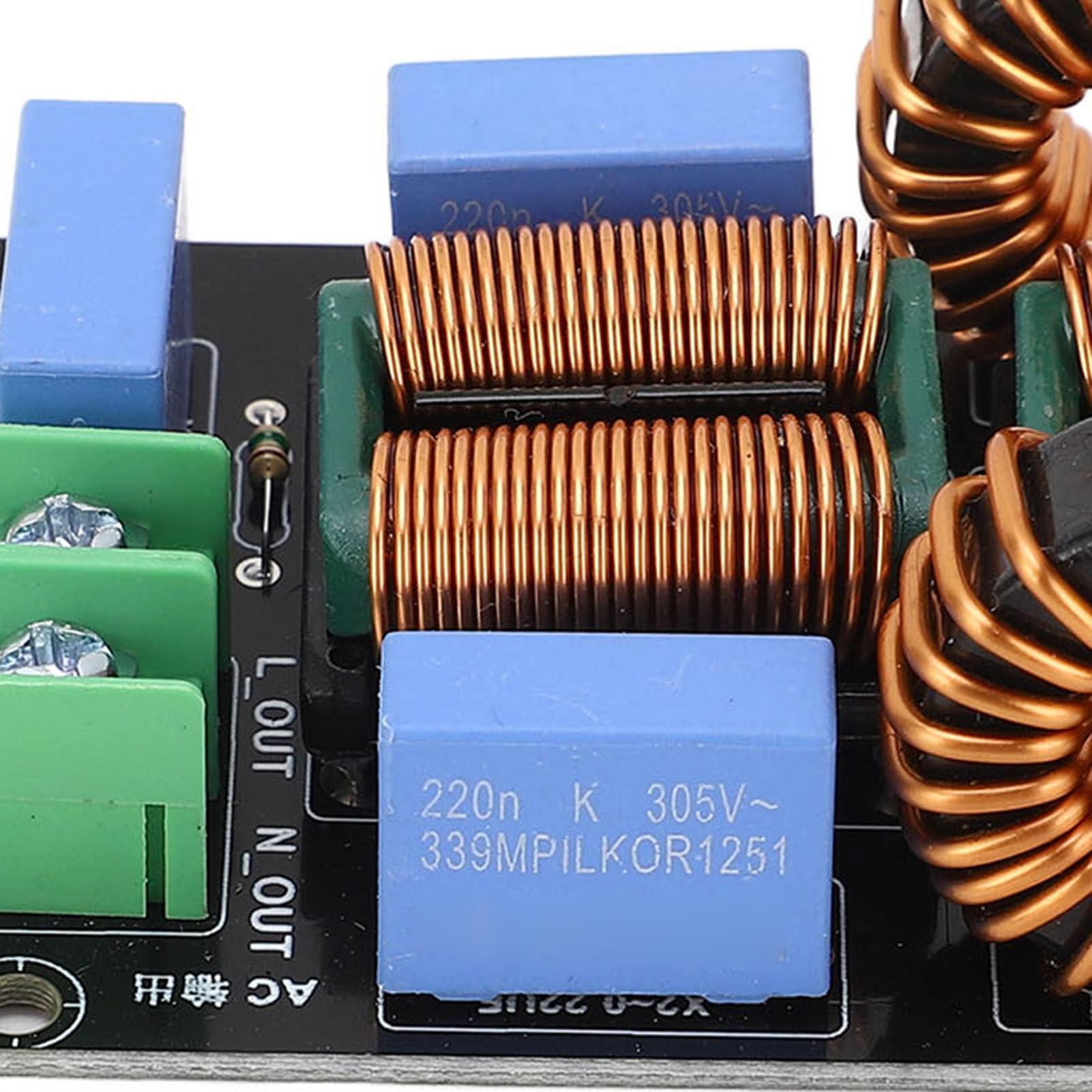 Jadeshay Filtre EMI d'alimentation CC, Filtre EMI 20a 3 étages Excellent Filtrage du Bruit Amplificateur Audio Carte De Filtrage d'alimentation AC110V-250V