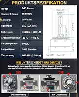 XELORD D1S D3S Xenon izzó 6000K HID fényszóró 35W 12V 2db 5
