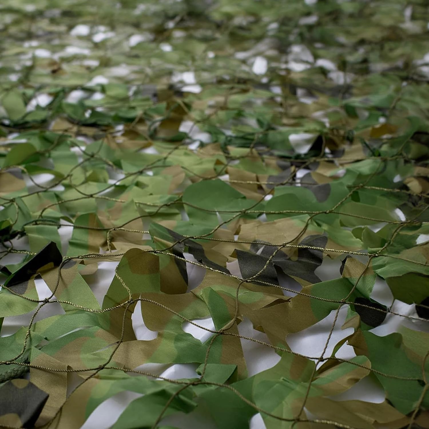 Double Layer Camo Netting Camouflage Netting - Bulk Roll Camouflage Net with Nylon Ropes, Military Netting Party Decorations Sunshade Camo Mesh for Hunting Blind