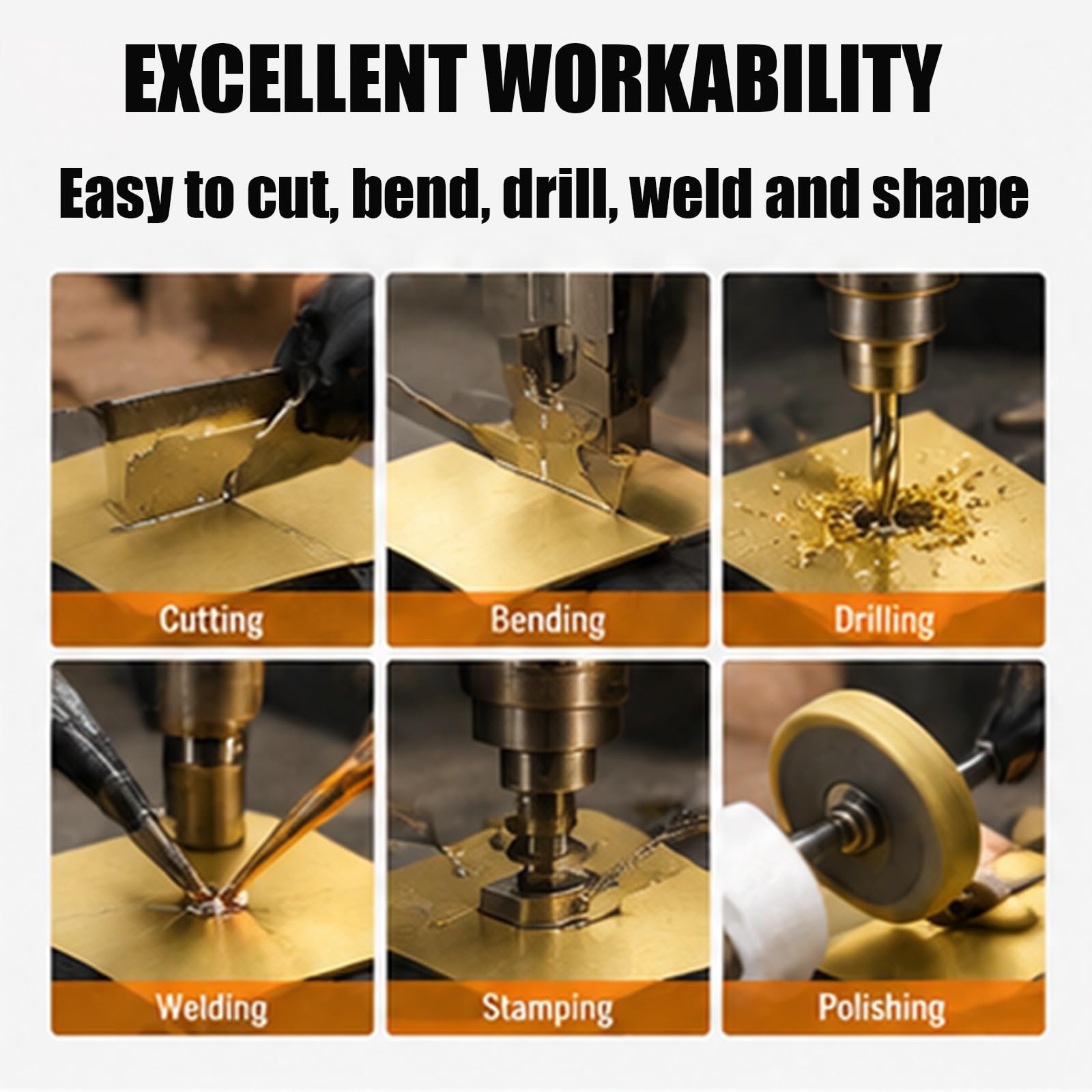 Blacha Mosiężna H62 200mmx200mm Grubość 0.3mm-6mm Cienka Płyta | Metalowa Folia Arkusz Do DIY Grawerowania CNC Cięcia Biżuterii Tłoczenia Przemysłowego(200x200x3mm)