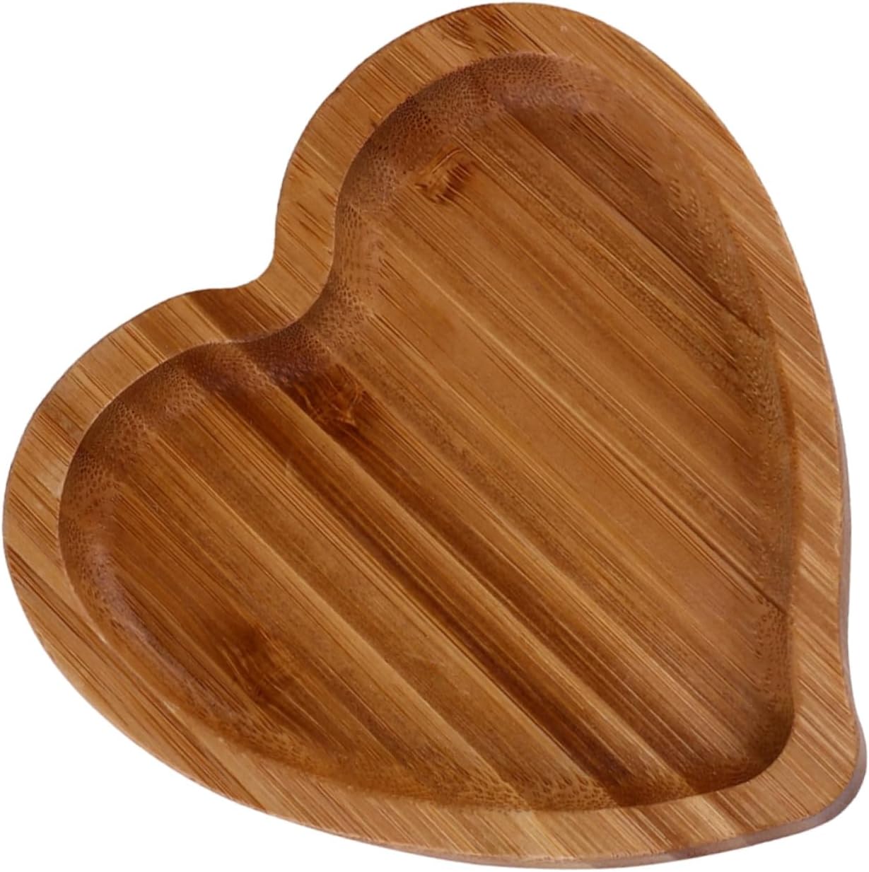 GALPADA 3pcs Heart Shaped Wood Jewelry Plate Reusable Snack Dish Holder for Earrings Bracelets Rustic Farmhouse Decor for Weddings Anniversaries Valentine Day and Birthdays