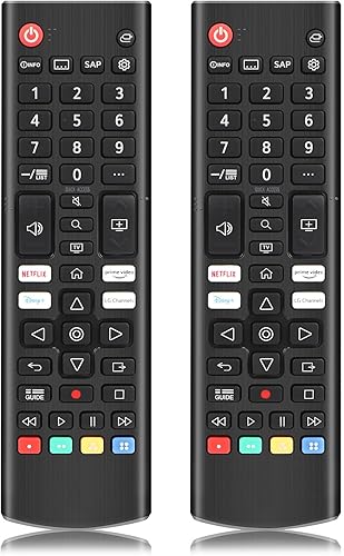 Gvirtue Paquete de 2 nuevo control remoto 2022 para LG-Smart-TV, compatible con LG UHD OLED QNED NanoCell 4K 8K Smart TV con Netflix, Prime Video,