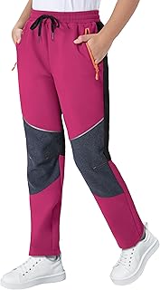 Pantalones de esquí para niños y niñas, impermeables, resistentes al viento, de forro polar, cálidos, pantalones de snowboard