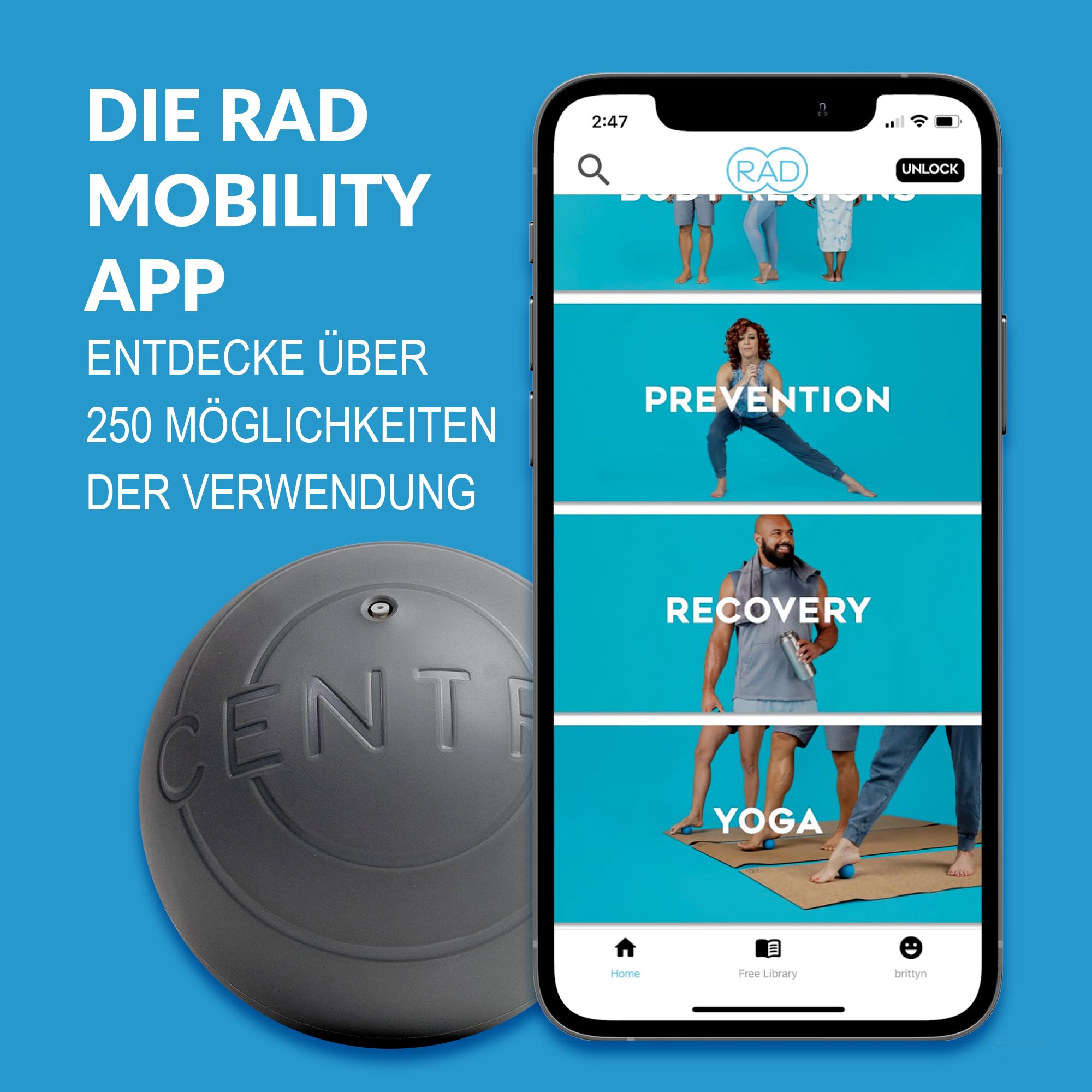 RAD Center I Myofasziales Release-Tool I Soft Belly Ball I Selbstabdominale Massage Mobilität und Erholung