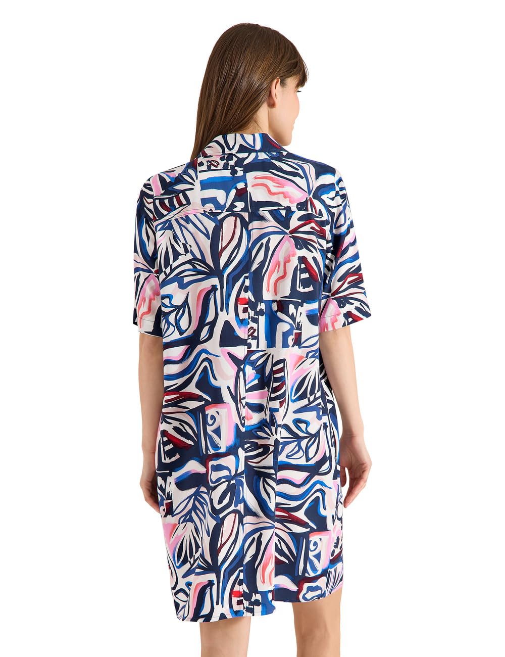Cecil Damen 1409295 Knielanges Kleid mit grafischem Muster (1er Pack)