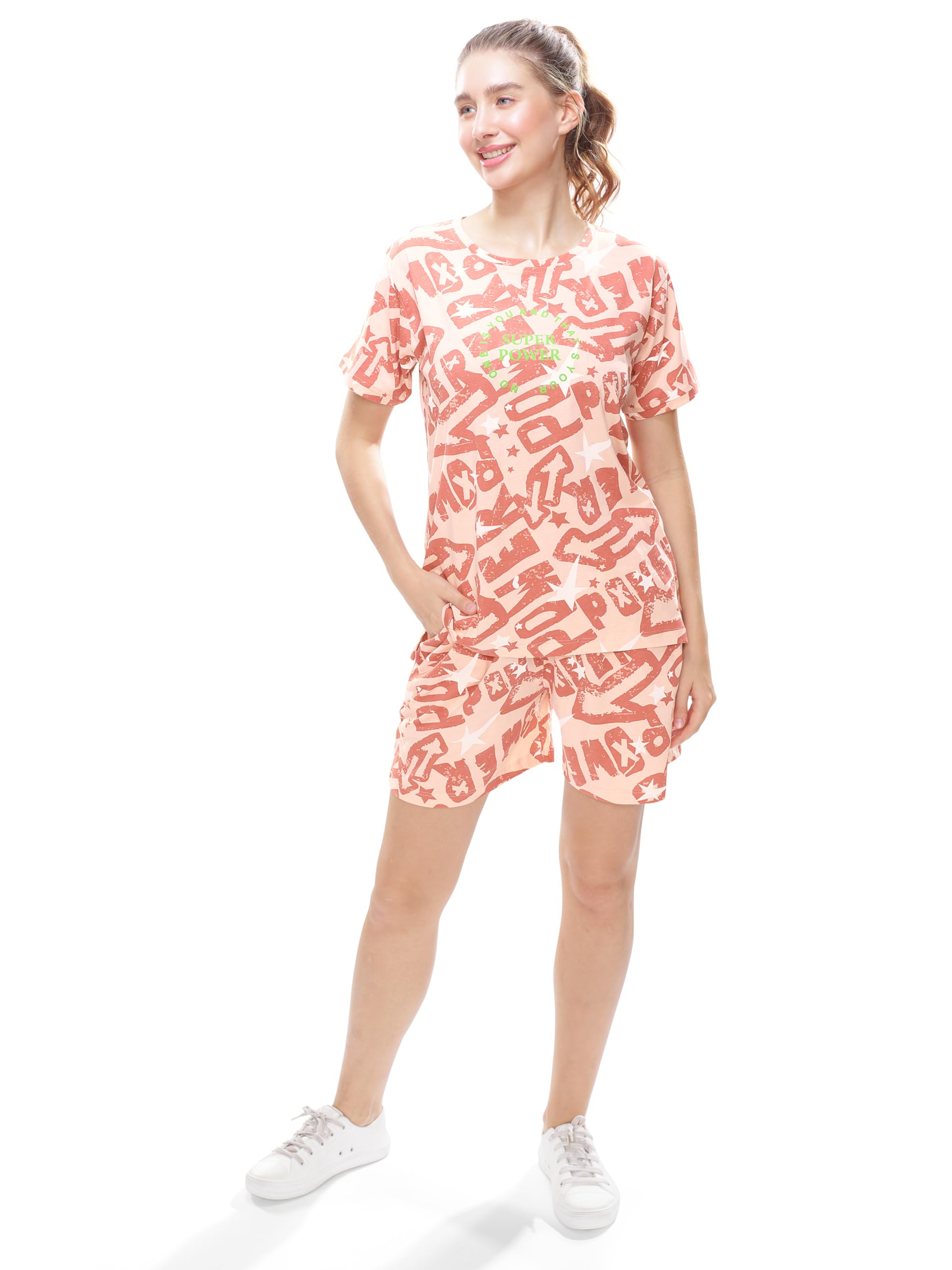 weet Women Night Suit Set of Top & Shorts-picture-49