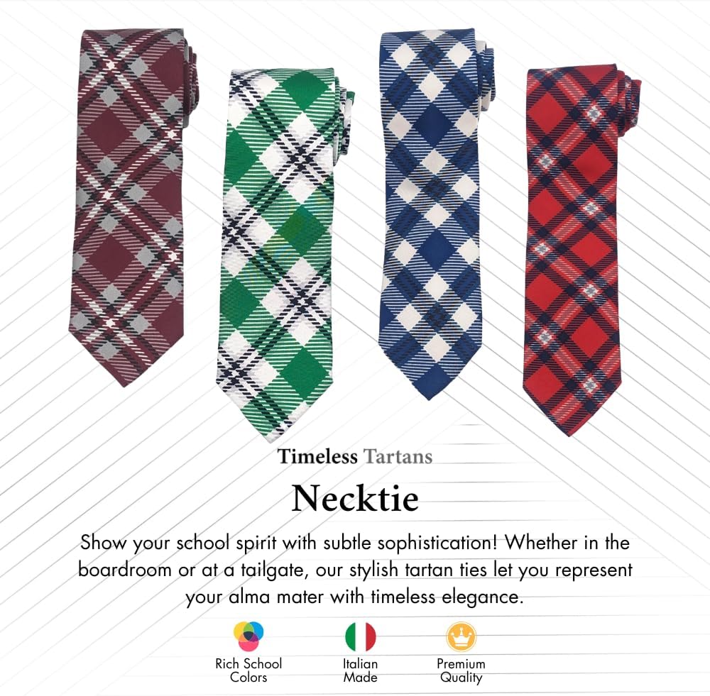 Timeless Tartans Pepperdine Silk Necktie and L/XL Cotton Socks Bundle