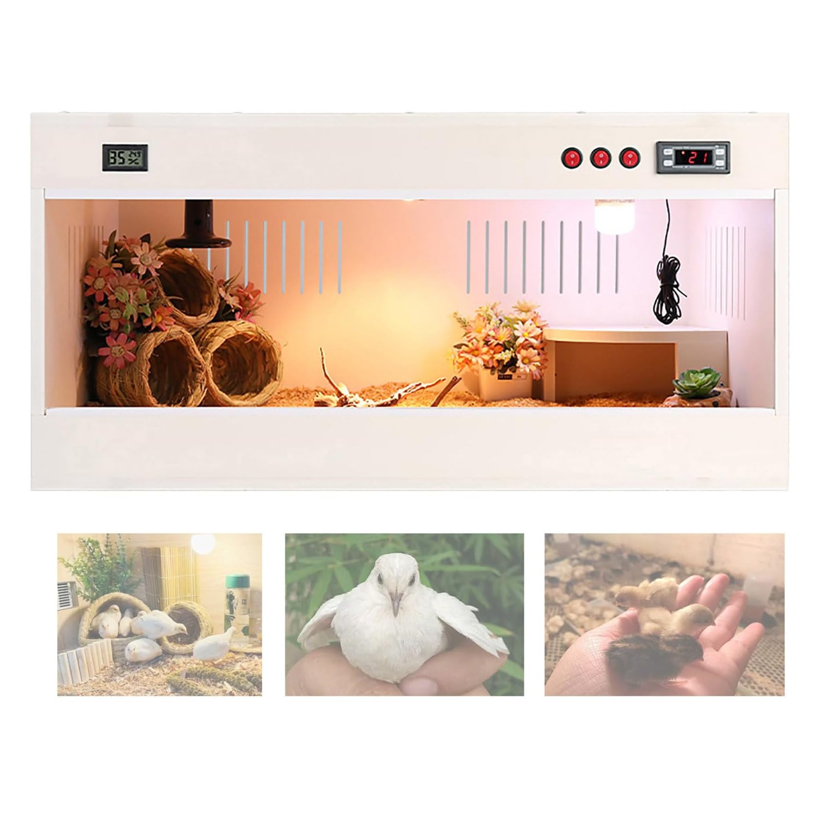 ZUMAHA Caja Incubadora para Perros, Incubadora De Gatos De 60 * 50 * 50cm para Cachorros, Incubadoras E Incubadoras Cachorros, Gatitos, Todos Los Bichos
