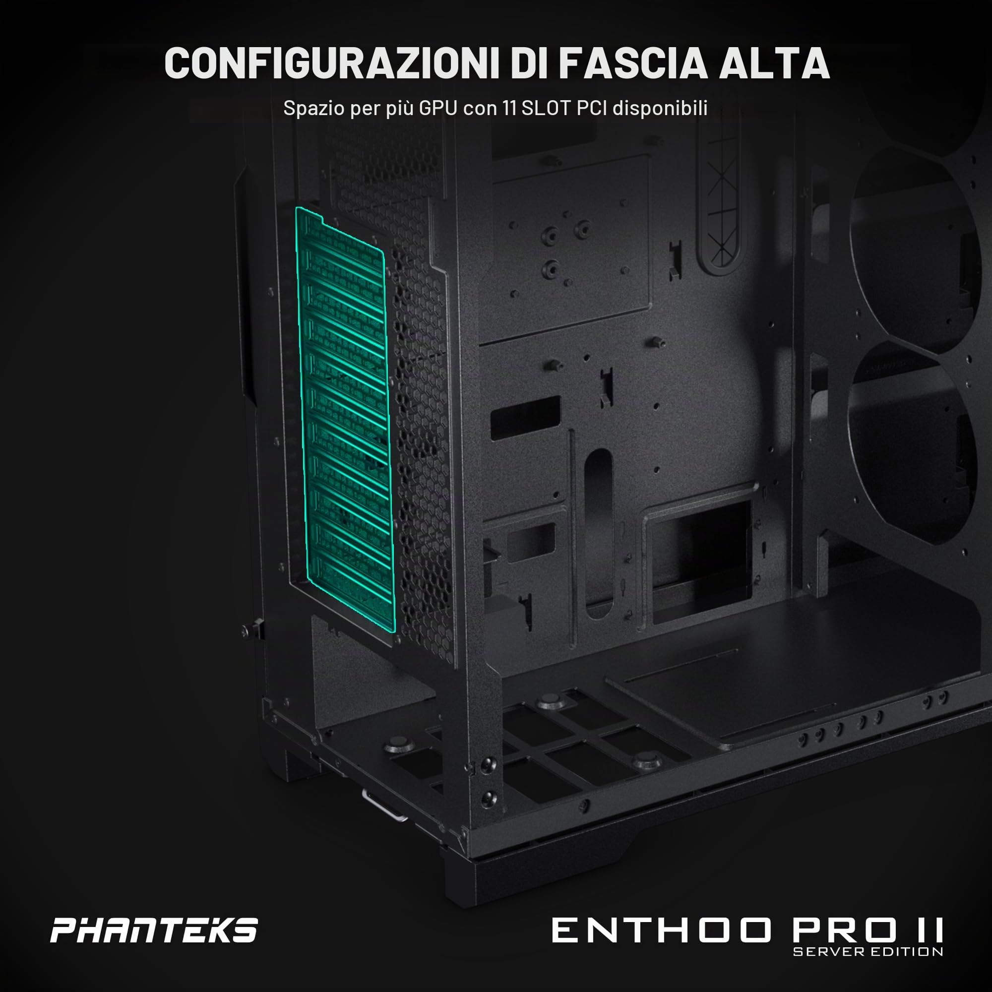Phanteks Enthoo Pro 2 - Server Edition - Ft - E-Atx - Seitenteil Mit Fenster (geh?rtetes Glas) - Keine Spannungsversorgung - Satin Black - Usb/audio