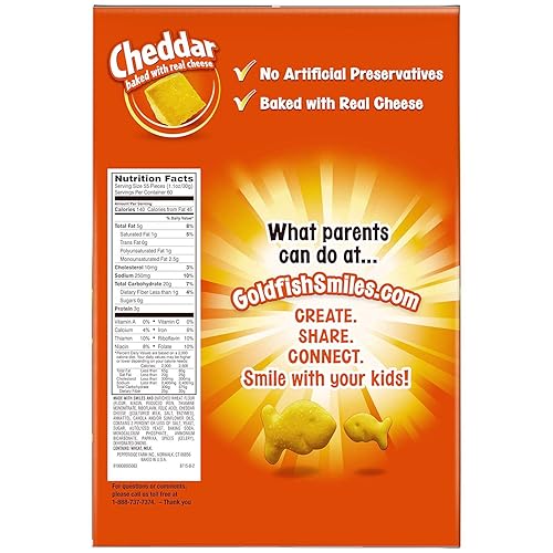 Vista 27 de Pepperidge Farm Goldfish Galletas horneadas, queso cheddar, 1 onza, paquete de 60
