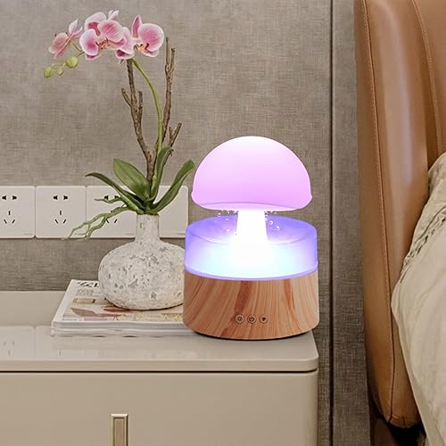 Rain Cloud Humidificador de goteo de agua, difusor de nube de lluvia 2 en 1 con control remoto, humidificador de gotas de lluvia de 7 colores, lindo