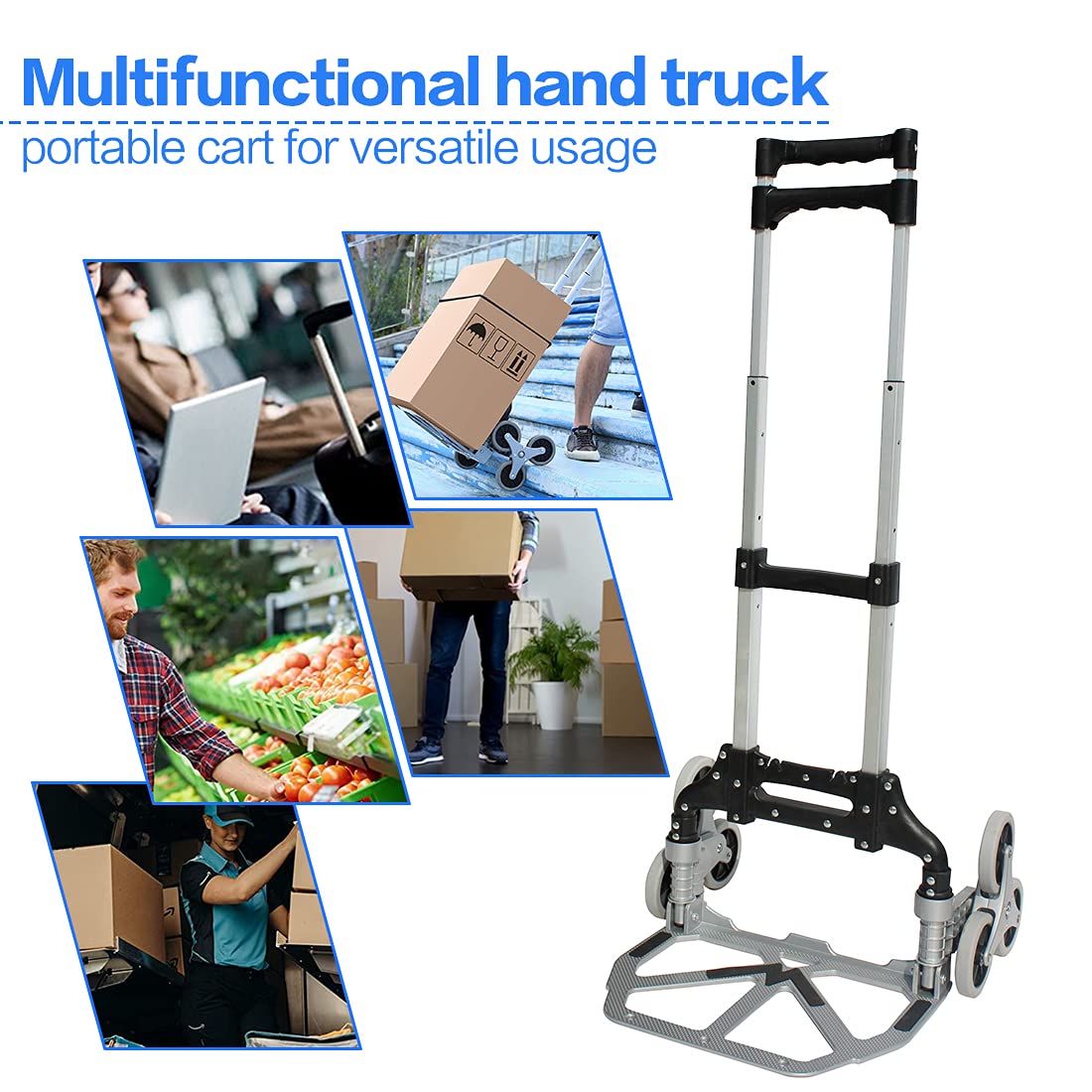 Stair Climbing Cart, Lightweight Portable Folding Dolly Multifuctional