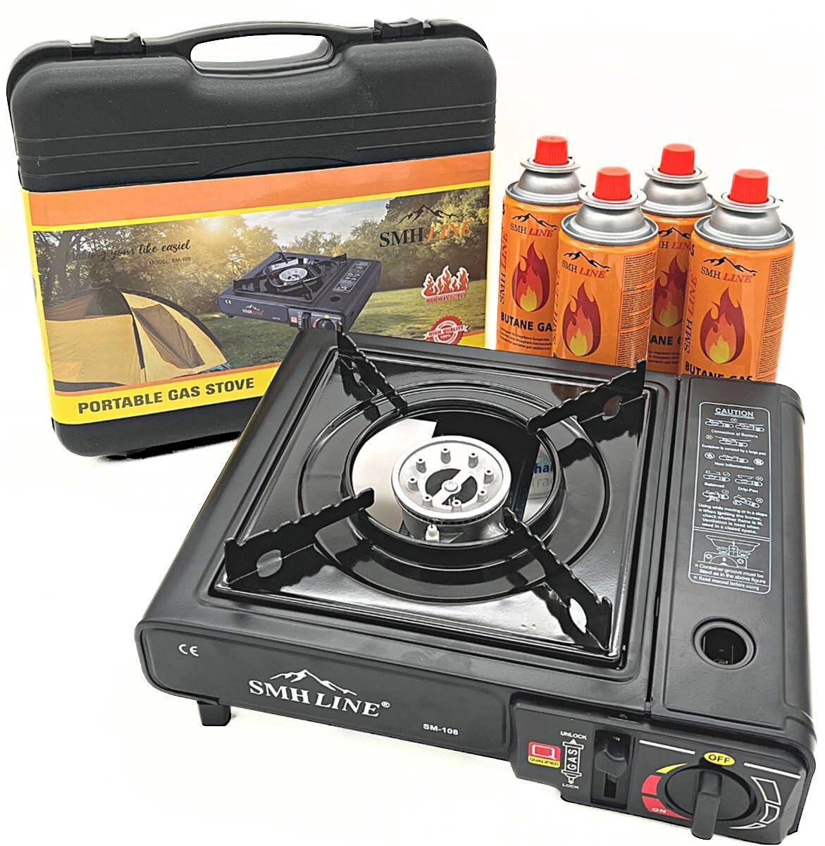 SMHLINE® Campingkocher mit Grillplatte