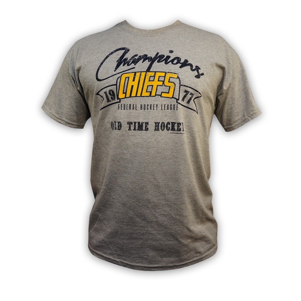 Mad Brothers Charlestown Chiefs Slap Shot Movie Officially Licensed T-Shirt Old Time Hockey