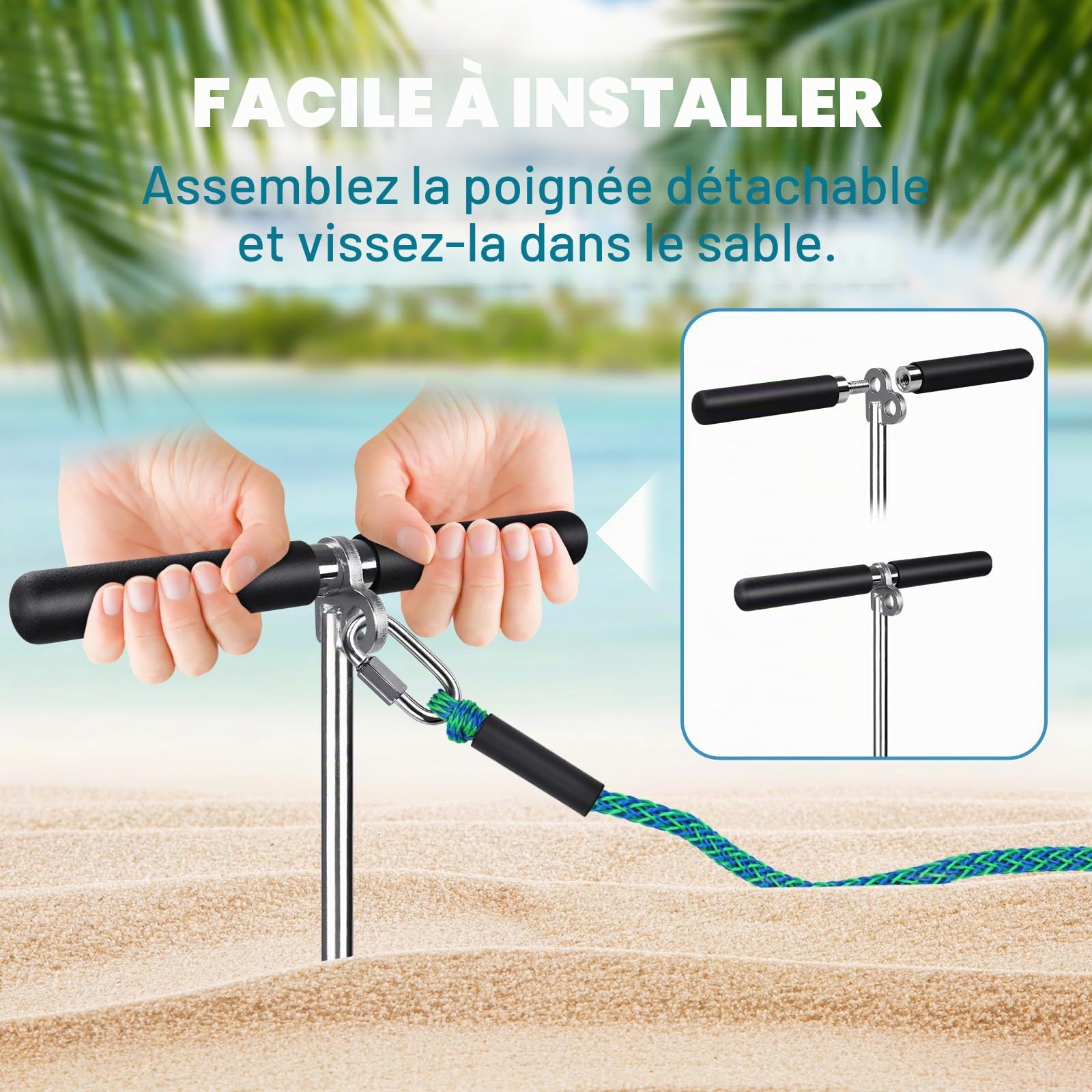 SELEWARE Ancre de Sable à Visser pour Bateaux avec Double hélice pour Eau Peu Profonde en Acier Inoxydable pour Bateaux sécurisés