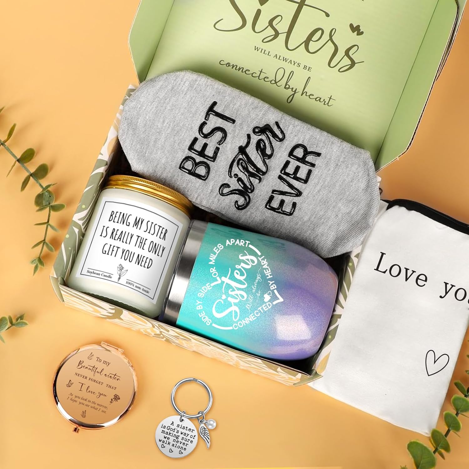 Sister Birthday Gift Ideas, Sisters Gifts from Sisters, Unique Birthday Gifts for Sis, Big Sister Gift with 12 oz Tumbler Gift Baskets, Best Sis Ever - Image 2