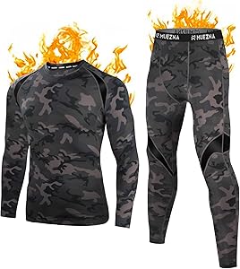 Muezna Men's Thermal Top and Bottom Set