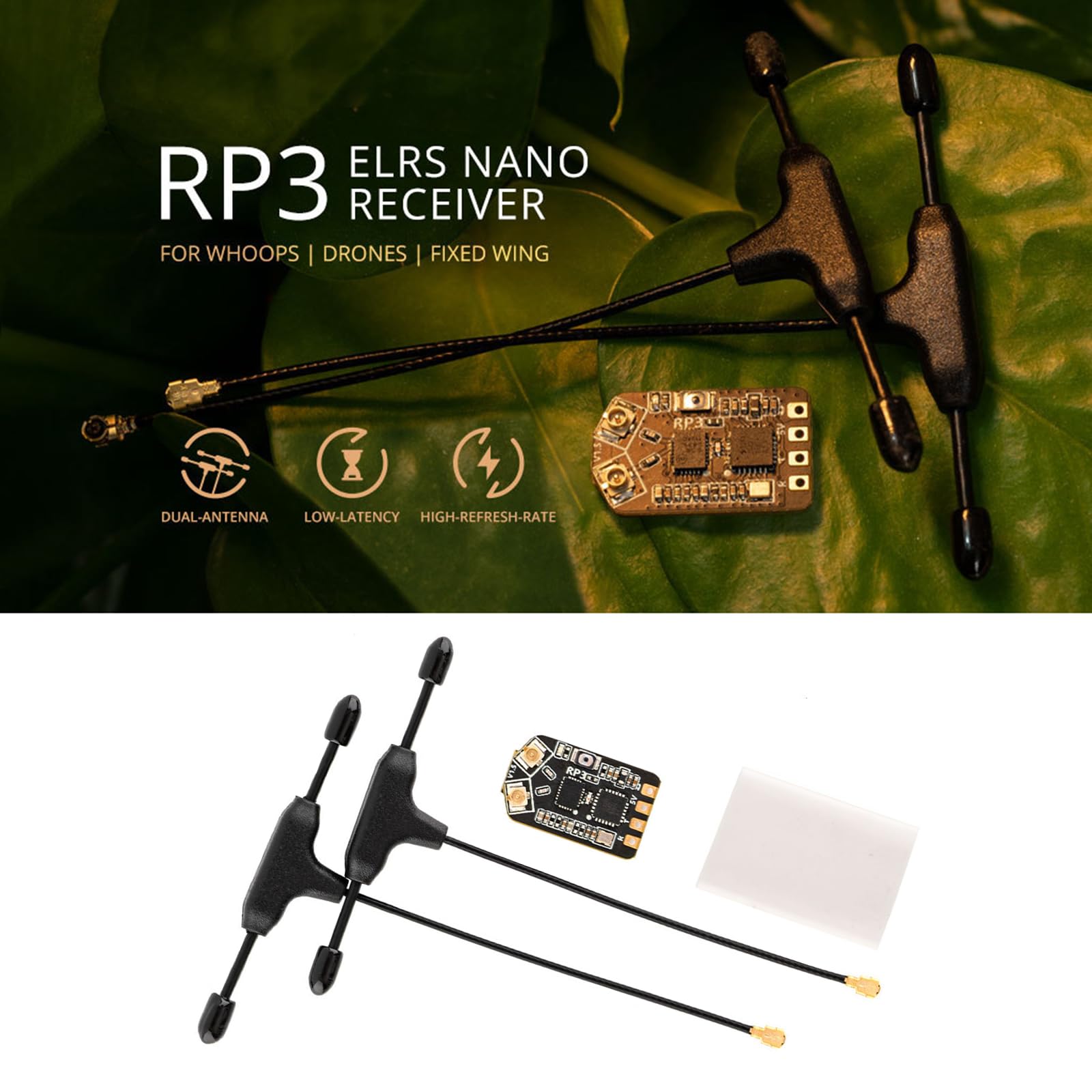 WEISUYUUS Upgrades Double Antenna Receiver User Friendly Receiver Advanced Diversity Receiver pieceB+ABS for Long Distances Flying