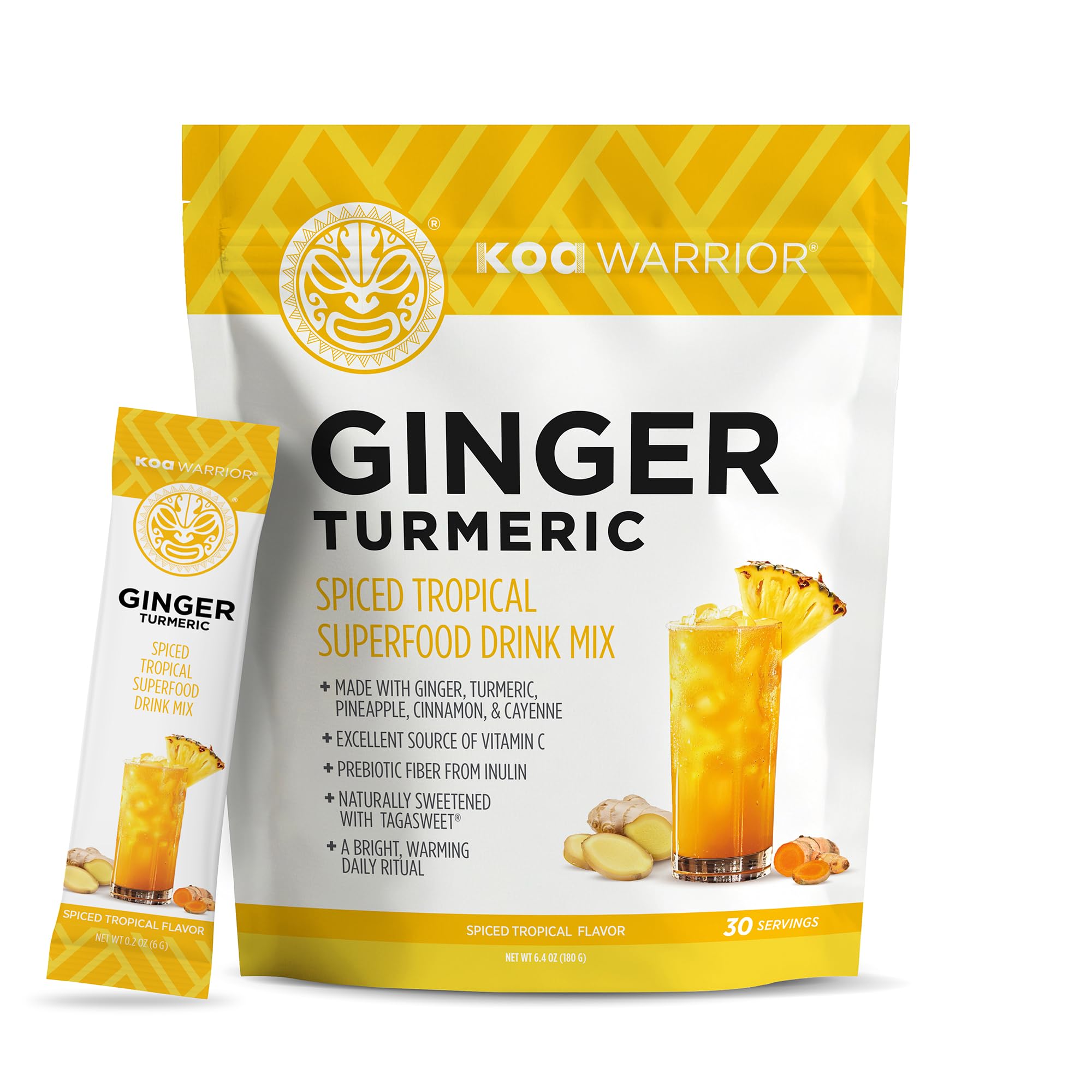 Ginger Turmeric Drink Mix Packets, 30 Packets