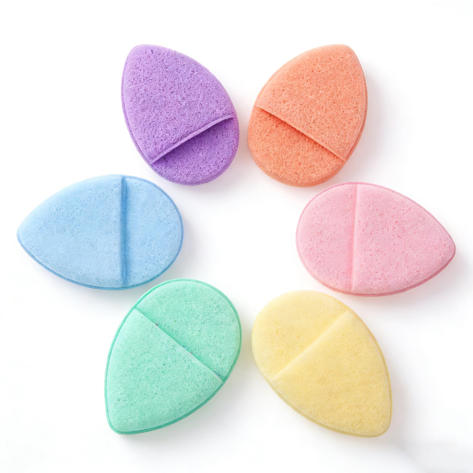6 Pcs Facial Sponges,Gentle Reusable Face Cleansing Pads,Soft Gentle Reusable Makeup Remover Pads,Esponjas Faciales for Deep Pore Blackheads,Facial Cleansing,Wet and Dry use Remover (Colorful)