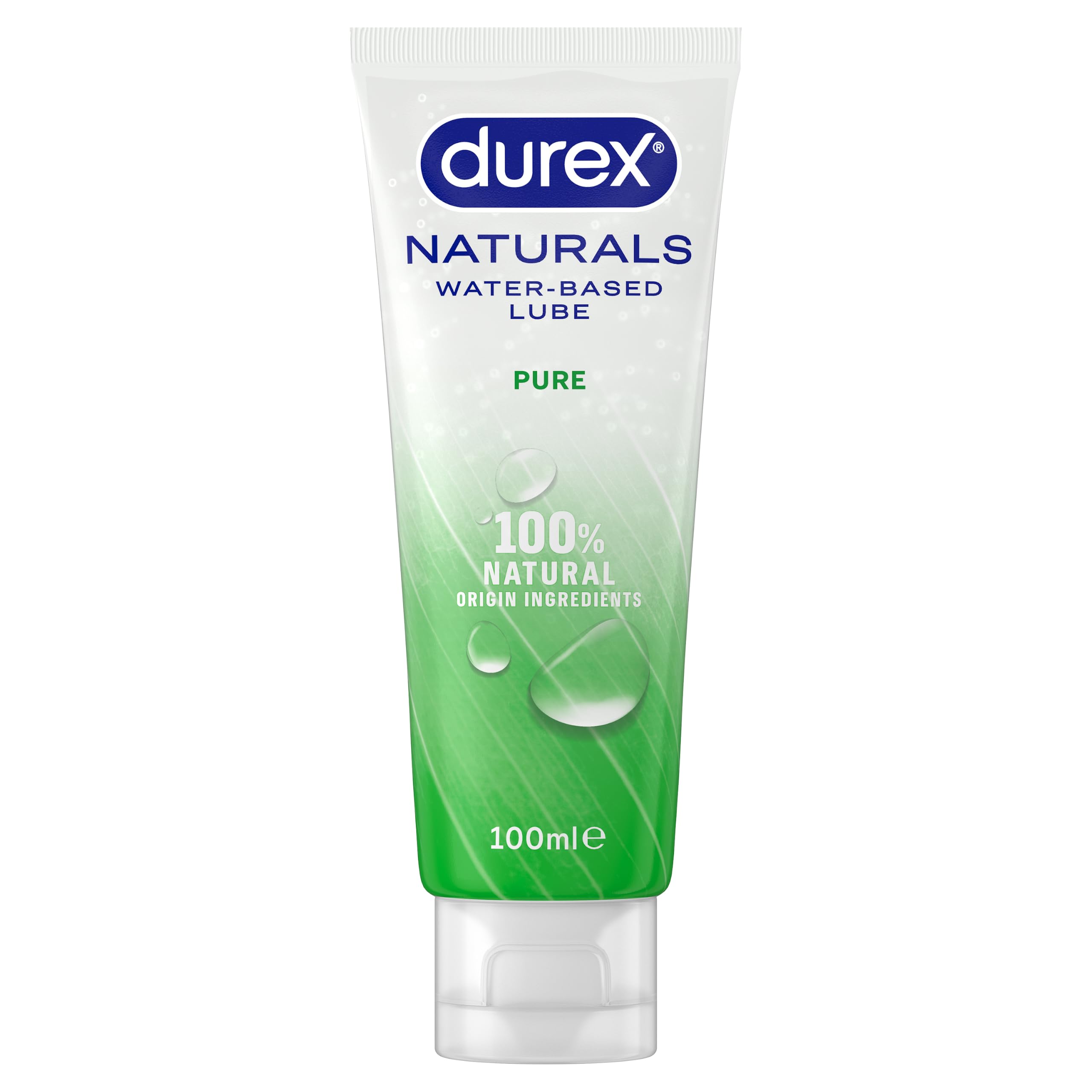 Durex Naturals Pure, 100ml, Water Based Lube, pH Friendly, Non Sticky