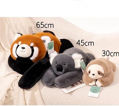 OUKEYI Cute Weighted Plush Animals - Panda Teddy Bear Dinosaur Stuffed Toys, Hugging Pillow for Anxiety Relief & Sleep Support for Kids & Adults (Brown Bear45cm)