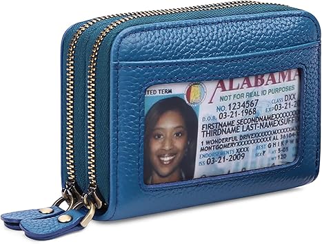 GOIACII Small Genuine Leather Wallet for Women, RFID Blocking Credit Card Holder Wallet