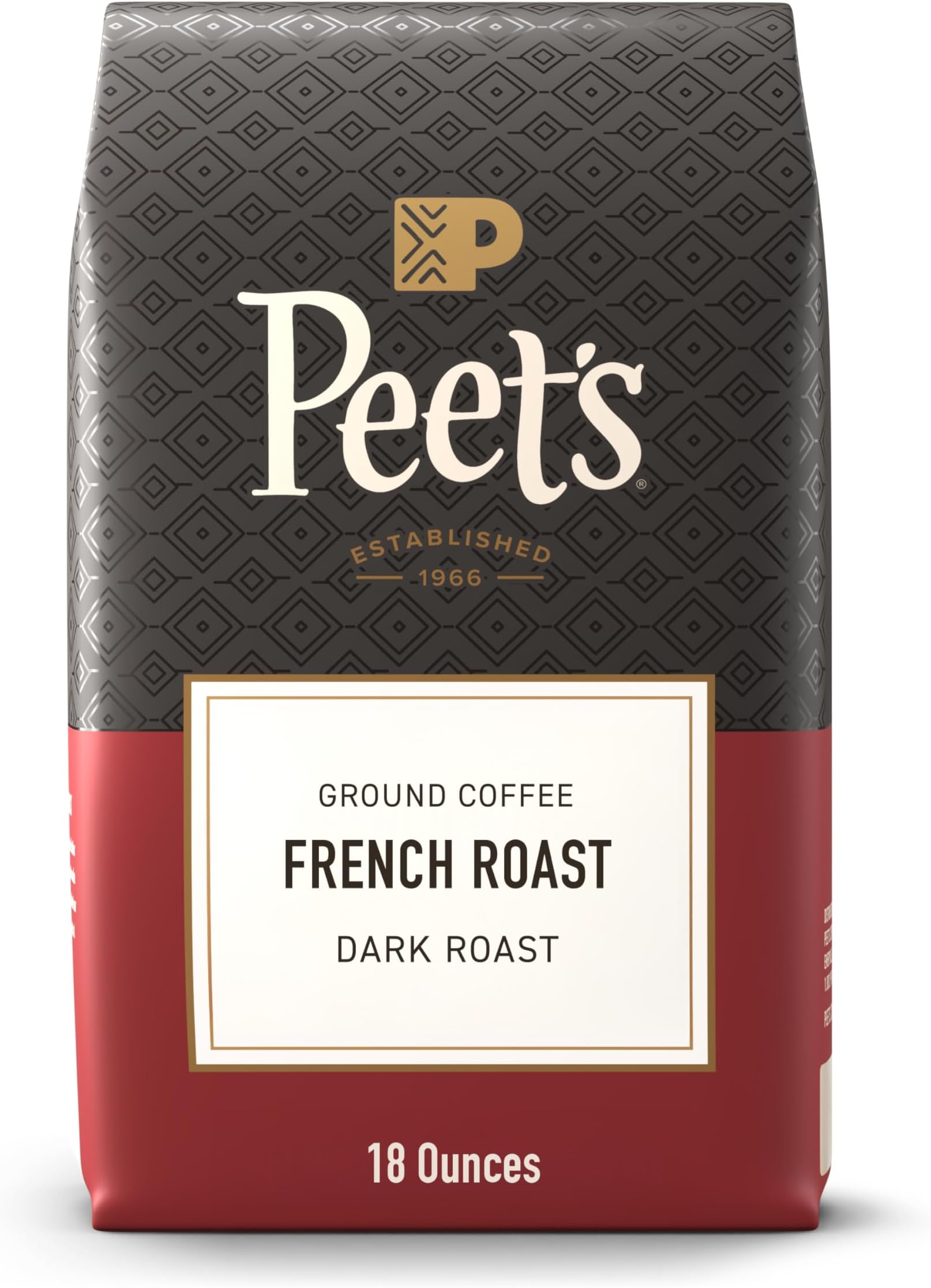 Peet's Coffee, Dark Roast Ground Coffee - French Roast 18 Ounce Bag