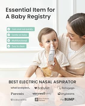 Grownsy Nasal Aspirator for Baby, Electric Nose Sucker