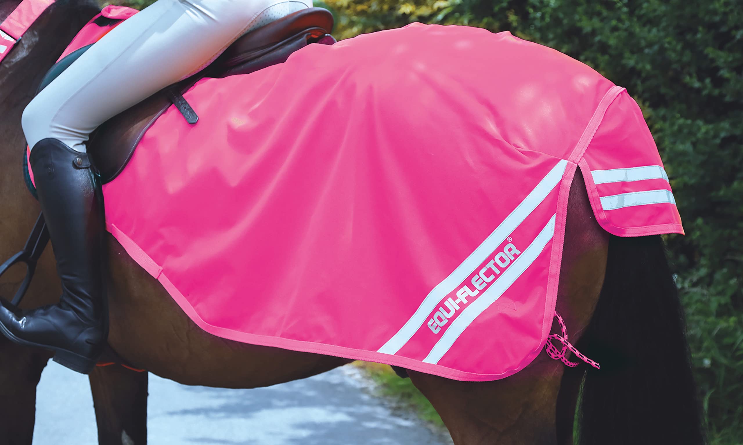 Shires Equi-Flector Waterproof Exercise Sheet (51", Pink)