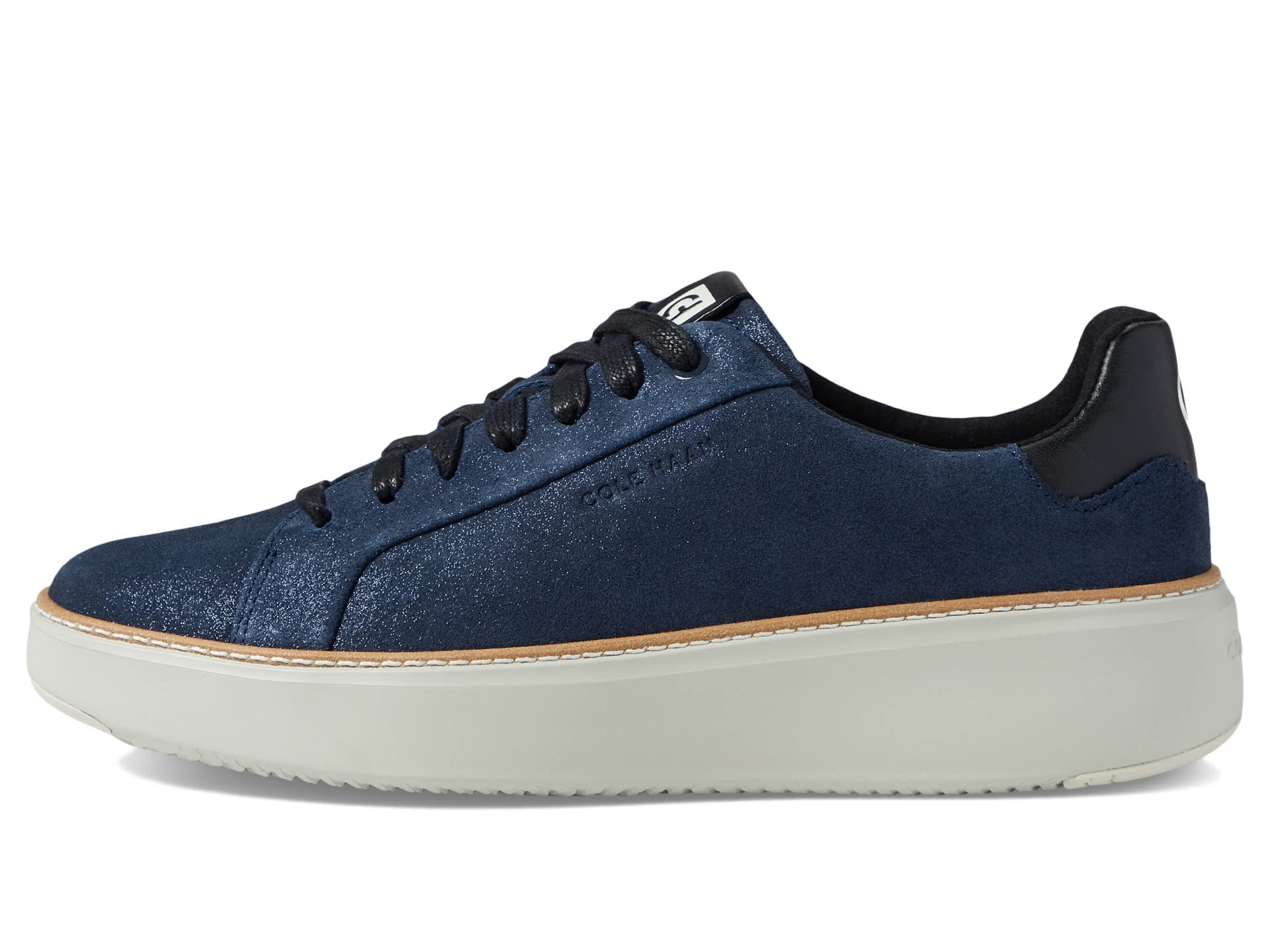 Cole Haan Women's Grandpro Topspin Sneaker: Blazer Blue Metallic Suede Leather 5