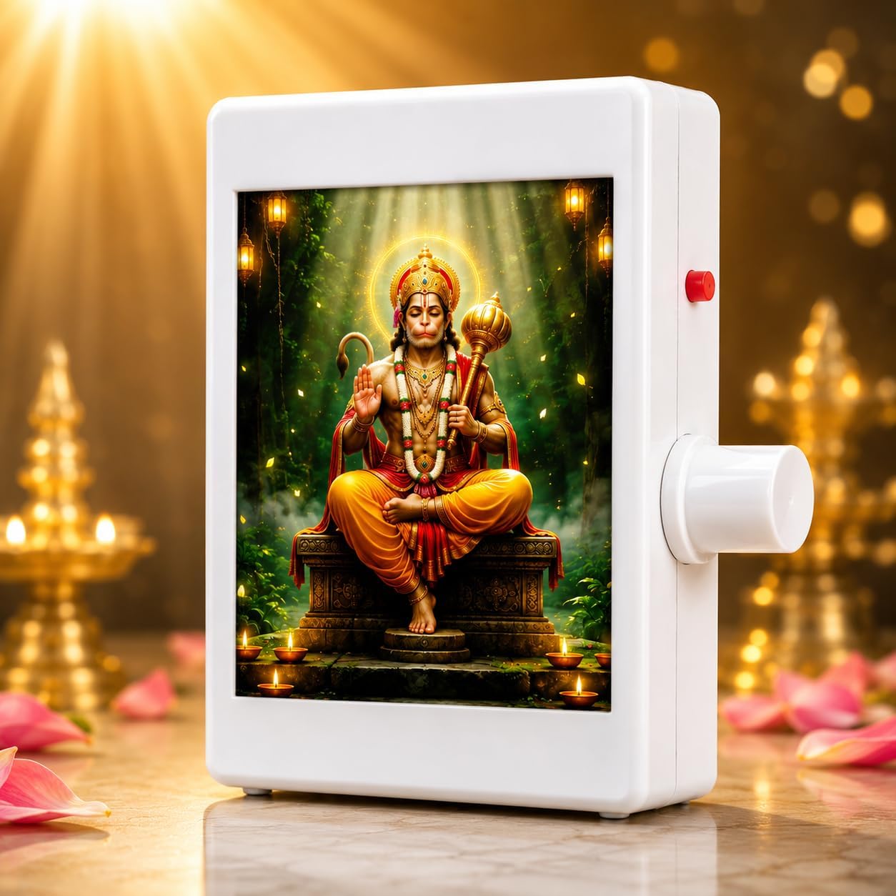 Full Hanuman Chlisa Chanting Device | Gayatri Mantra, Maha Mrityunjaya & Om Namah Shivay Jaap 9-in-1 Hindu Mantra Chanting Box | Continuous Mantra Player for Home, Office & Meditation-image-23