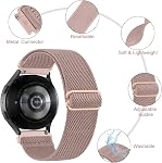4Pack pour les bandes de montres intelligentes Veryfit, 22mm Bandes de montres élastiques pour IDW13 IDW16 IDW19 IDW25 IDW26 IDW28 Smartwatch, Bracelets de rechange en nylon élastique réglable