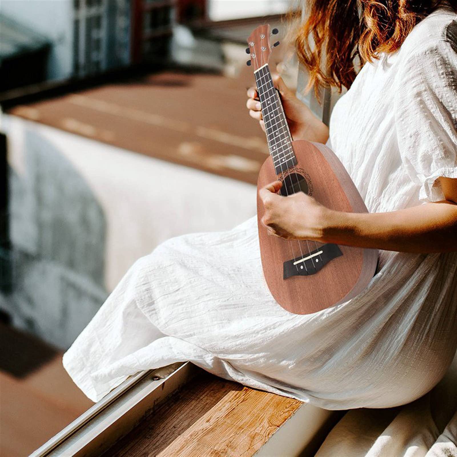 Ukulele koncertowe Początkujący Ukulele 21 Inch 4 Struny Styl Ananasowy Mahogany Hawaii Ukulele Electric Bass Gitara Dla Guitarra Instrumenty Muzyczne Miłośnicy Muzyki