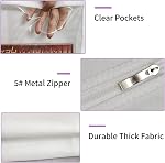 72" Wedding Dress Garment Bag with 10'' Gusseted Dress Bags for Gowns Long 4 Pockets Dress Cover for Women, White (1)