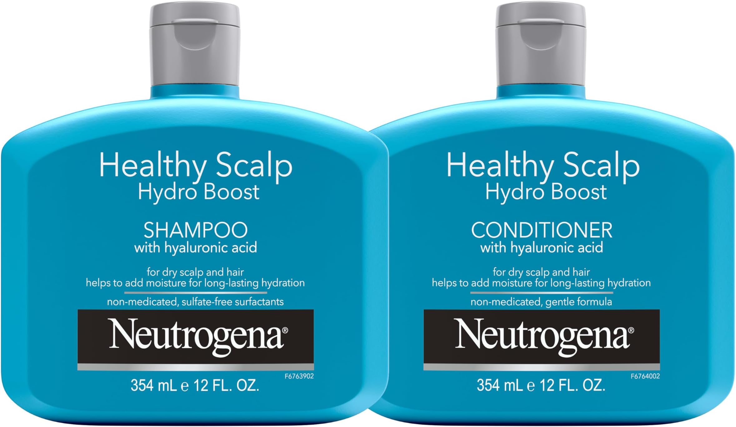 Moisturizing Healthy Scalp Hydro Boost Shampoo & Conditioner for Dry Hair and Scalp, with Hydrating Hyaluronic Acid, pH-Balanced, Paraben & Phthalate-Free, Color-Safe, 12 Fl Oz