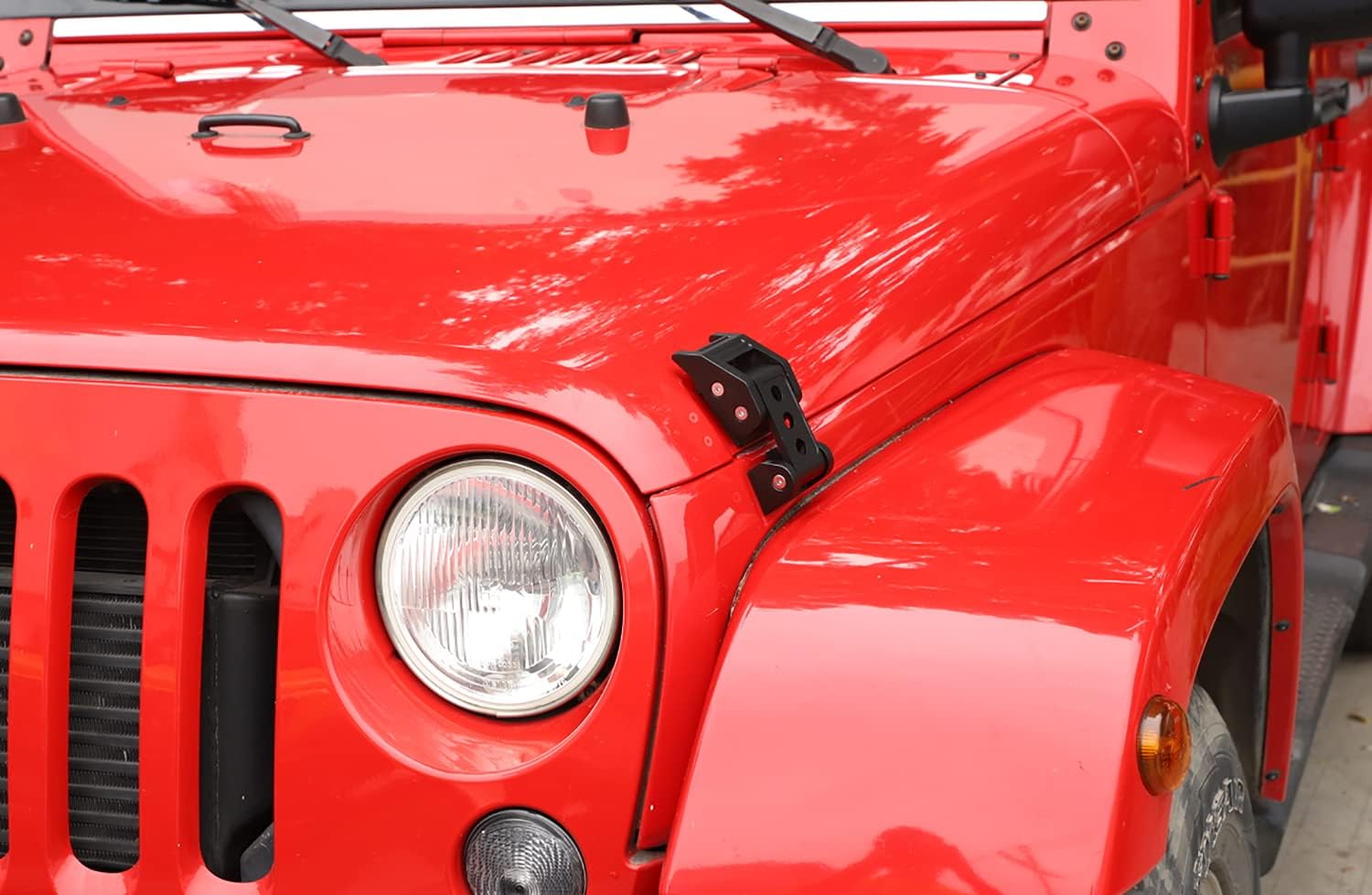 Solid Steel Locking Hood Catch Latche for Wrangler JK Rubicon Sahara Sport 2007-2018 Accessories Black Chromium Styling