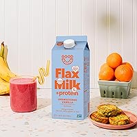 Vista 5 de Good Karma Unsweetened Vanilla Flaxmilk +Protein, 64 Ounce, 5g Plant Protein + 1200mg Omega-3 Per Serving, Plant-Based Non-Dairy Milk Alternative