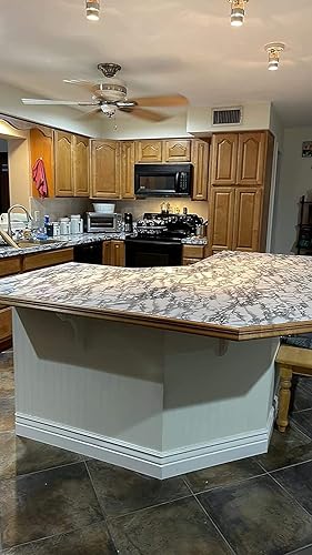 Miniatura 7 de RANRAN Papel de contacto de mármol, rollo de tinta de color, autoadhesivo, para encimeras de cocina, armarios, muebles, impermeable, PVC, extraíble,