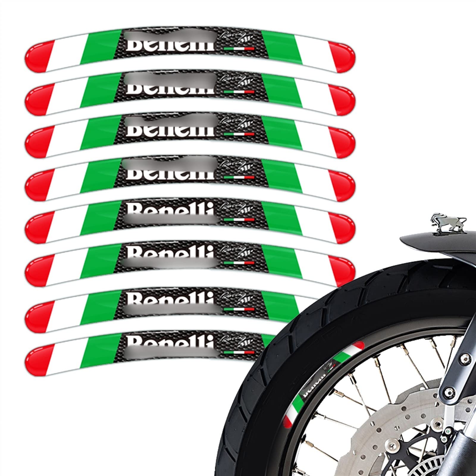 3D Reflective Motorcycle Wheel Sticker Rim Hub Accessories Decal For Benelli 502c TRK 502x 251 Leoncino BJ500 250 TNT 300 600
