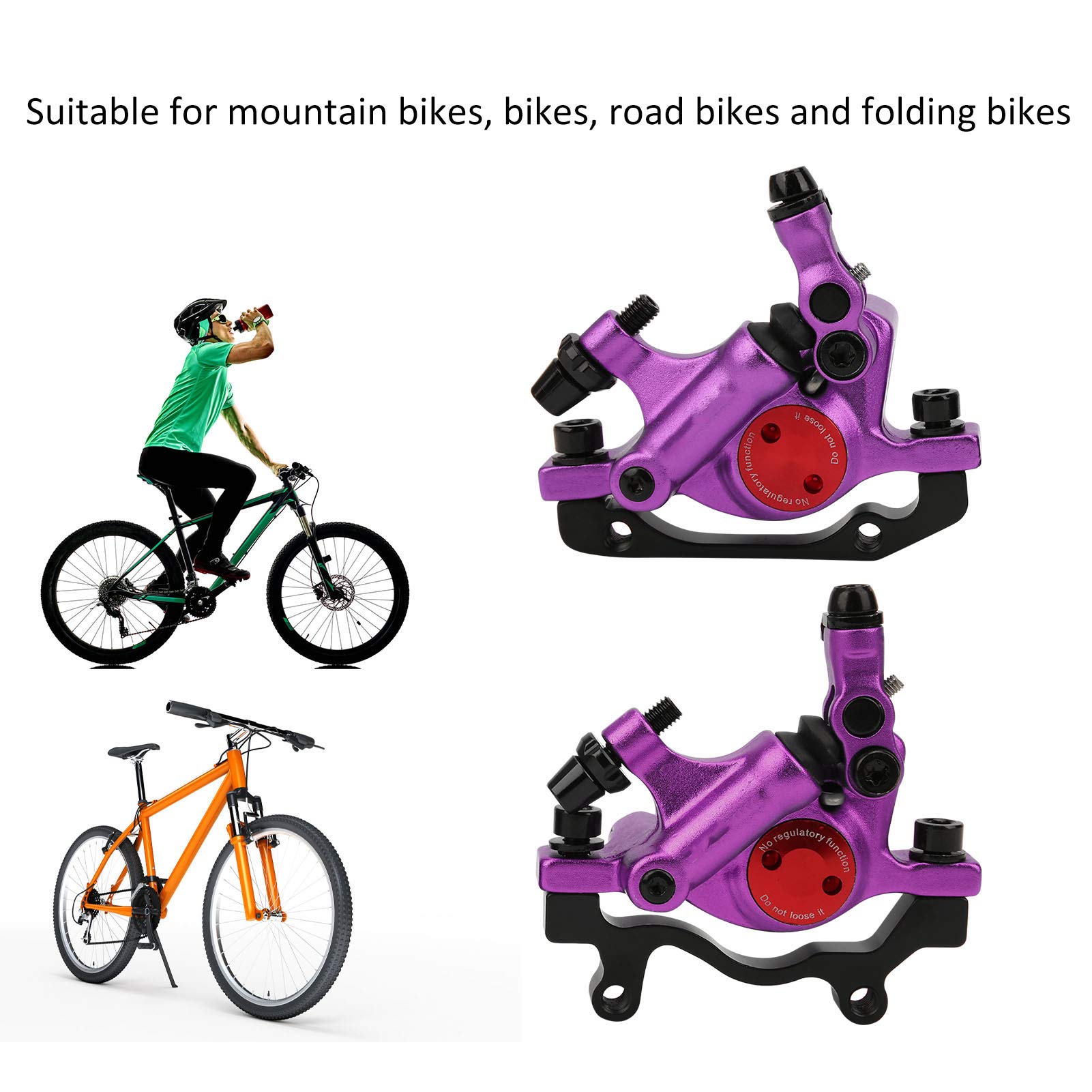 2 pièces en Alliage d'aluminium Dispositif de Frein à Disque de vélo de Montagne Accessoire de vélo Pliant système de Frein à Disque hydraulique Forte Force de freinage pour vélos