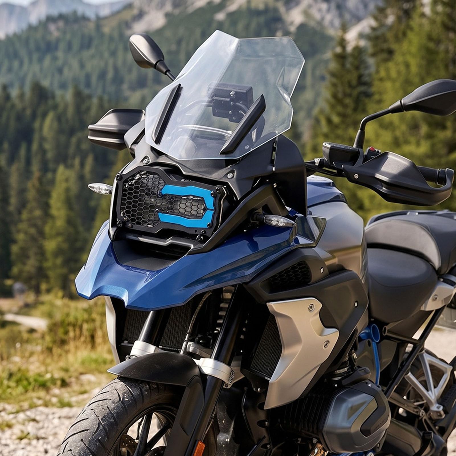 Yctze Osłona Reflektora Motocyklowego 3mm z Poliwęglanu (BLUE)
