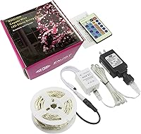 Vista 9 de RUICHEN Guirnalda de luces de hadas regulables de color blanco cálido, súper larga de 165 pies, 500 luces LED con control remoto, luces