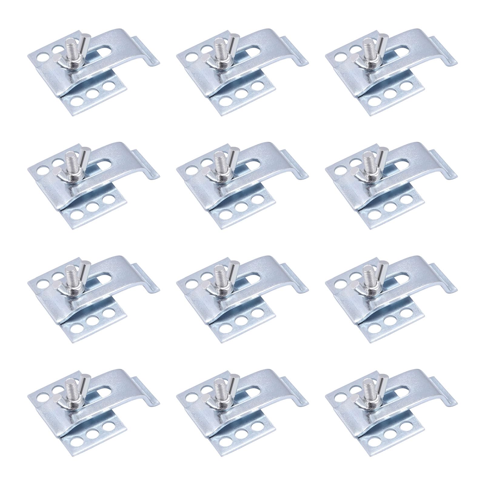 Jiingekk Square Bottom Fasten Professional 12 Set Steel Undermount Sink Clip Secure Fastening Hardware For Marble Countertops Sink Mounting Hardware