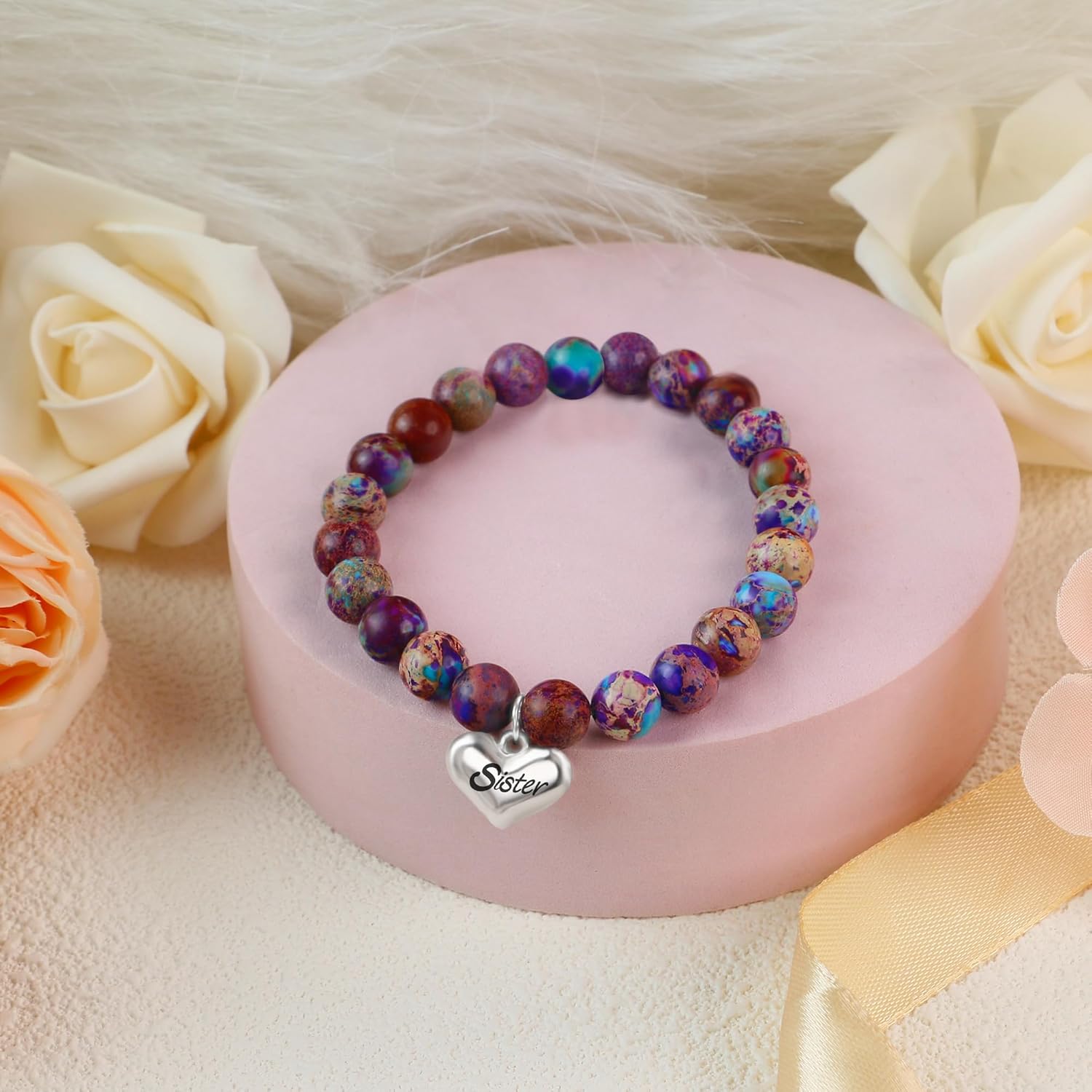 Sereney Mothers Day Gifts for Grandma Mom Bonus Mom, Grandma Bracelet as Grandmother Mothers Day Gifts, Bonus Mother Tree of Life Bracelet as Birthday Gift,Sister Bracelets for Women as Sister Gift - Image 8