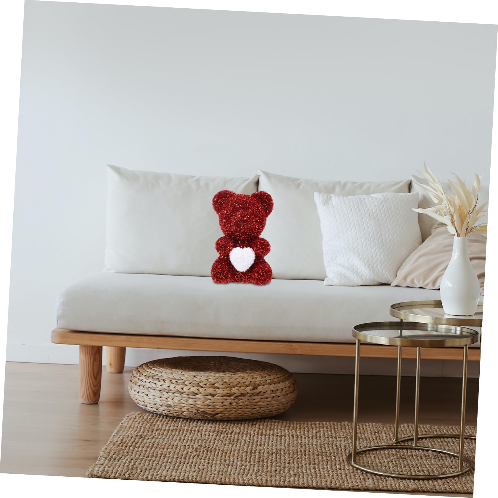 3 Stück Valentinstag Bär Frosch Plüschbär Picknick Dekorationen Reborn Puppen Hase Tier Plüsch Kuscheltier Großer Bär Hund Kleines Stofftier Bär Kostüm Kunststoff Rot