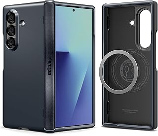 Spigen Slim Armor Pro MagFit for Samsung Galaxy Z Fold 7 Case, Galaxy Z Fold 7 Back Cover (2025) - TPU+PC｜Metal Slate