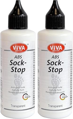 Miniatura 14 de Viva Decor ABS Sock Stop (2.77 onzas líquidas, gris perla) – Pintura de tela para calcetines antideslizantes, tapetes de baño y más – sin látex, a